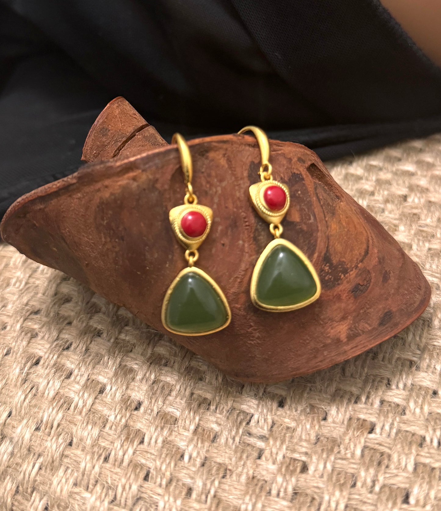 Jade earrings