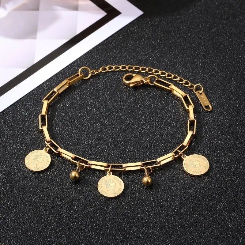Charm Bracelet, Gold Bracelet