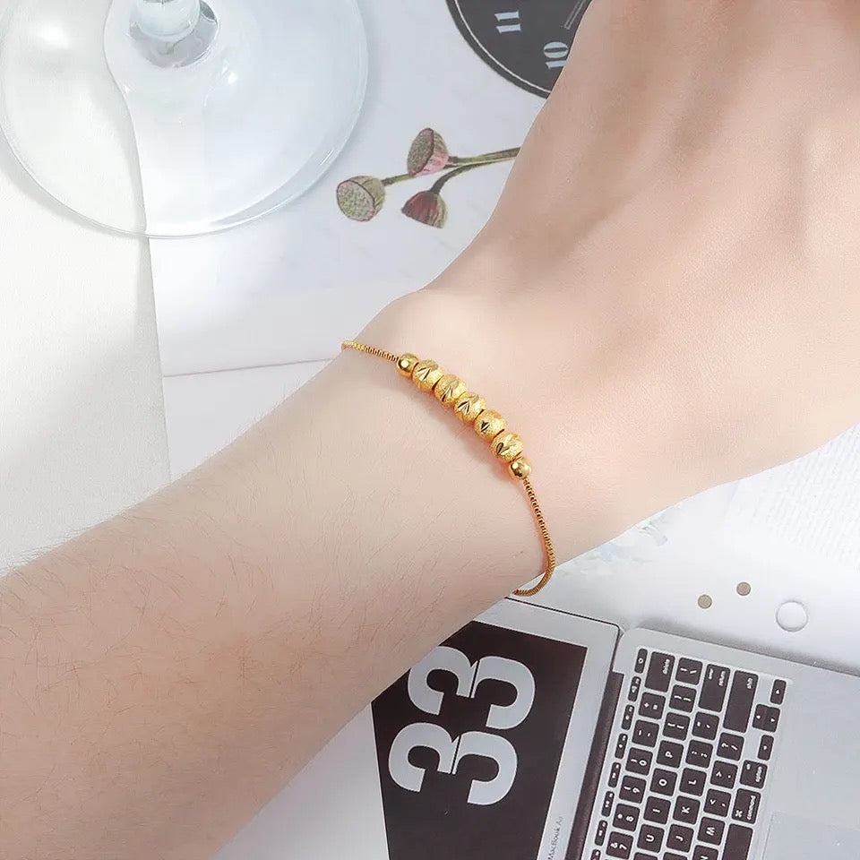 Gold Bead Bracelet