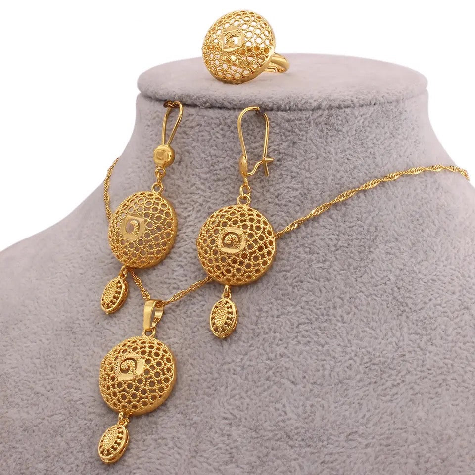 Jewelry Set, 24K Dubai Gold Plated Jewelry Sets