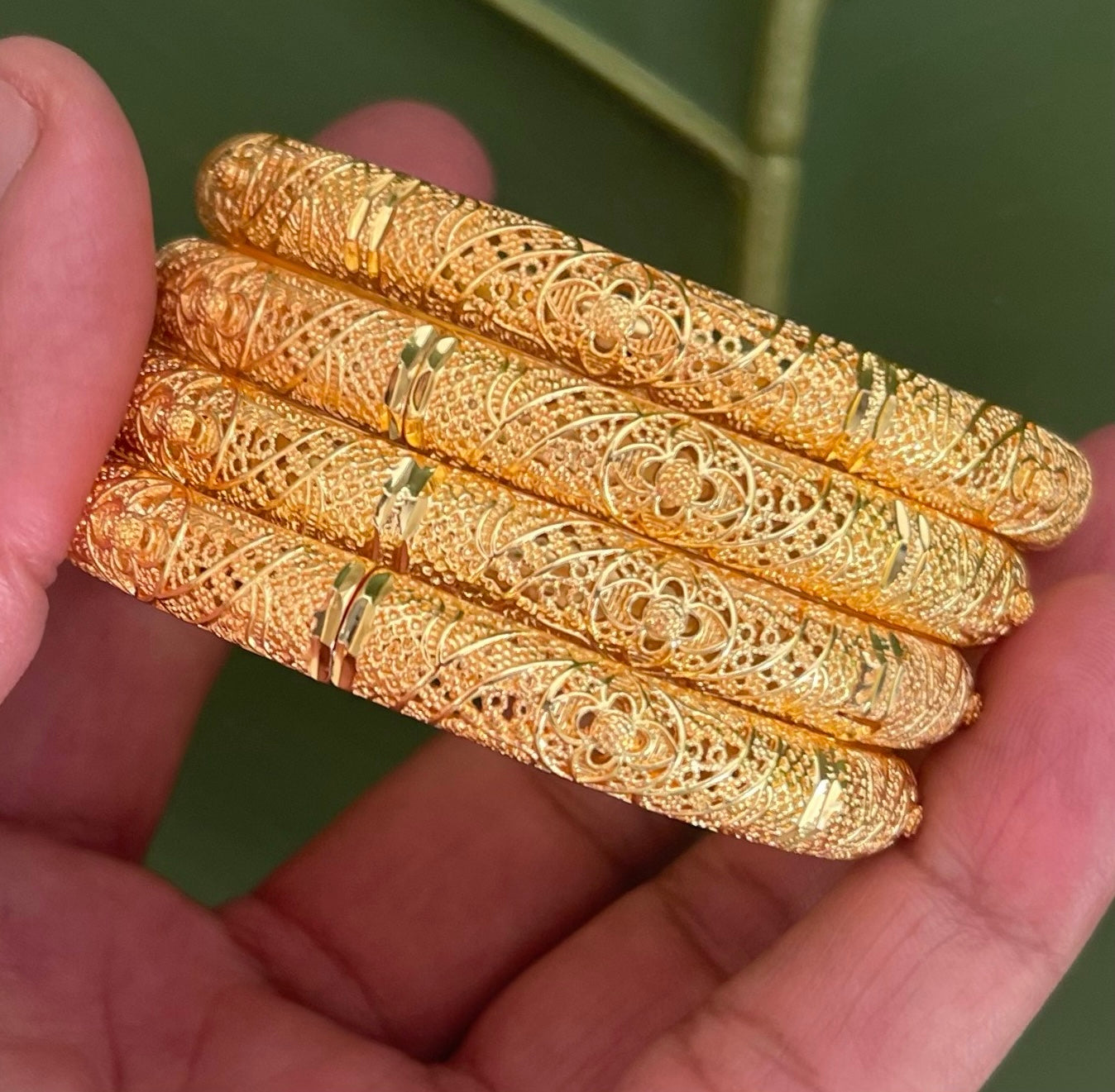 Wedding Gold Bangles, Stackable Bangles