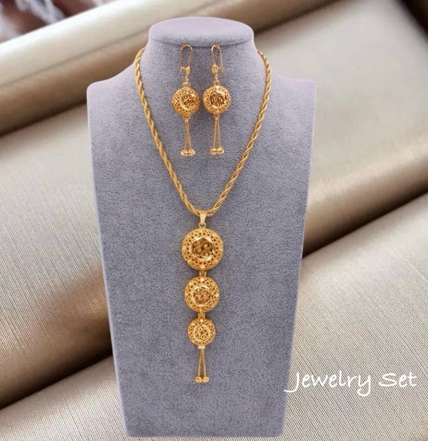 Wedding Gold Jewelry Set, Statement Jewelry