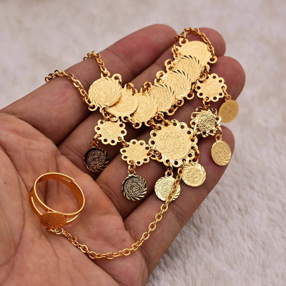 Coin Bracelet, Ancient Coin Bracelet, Gold Bracelet