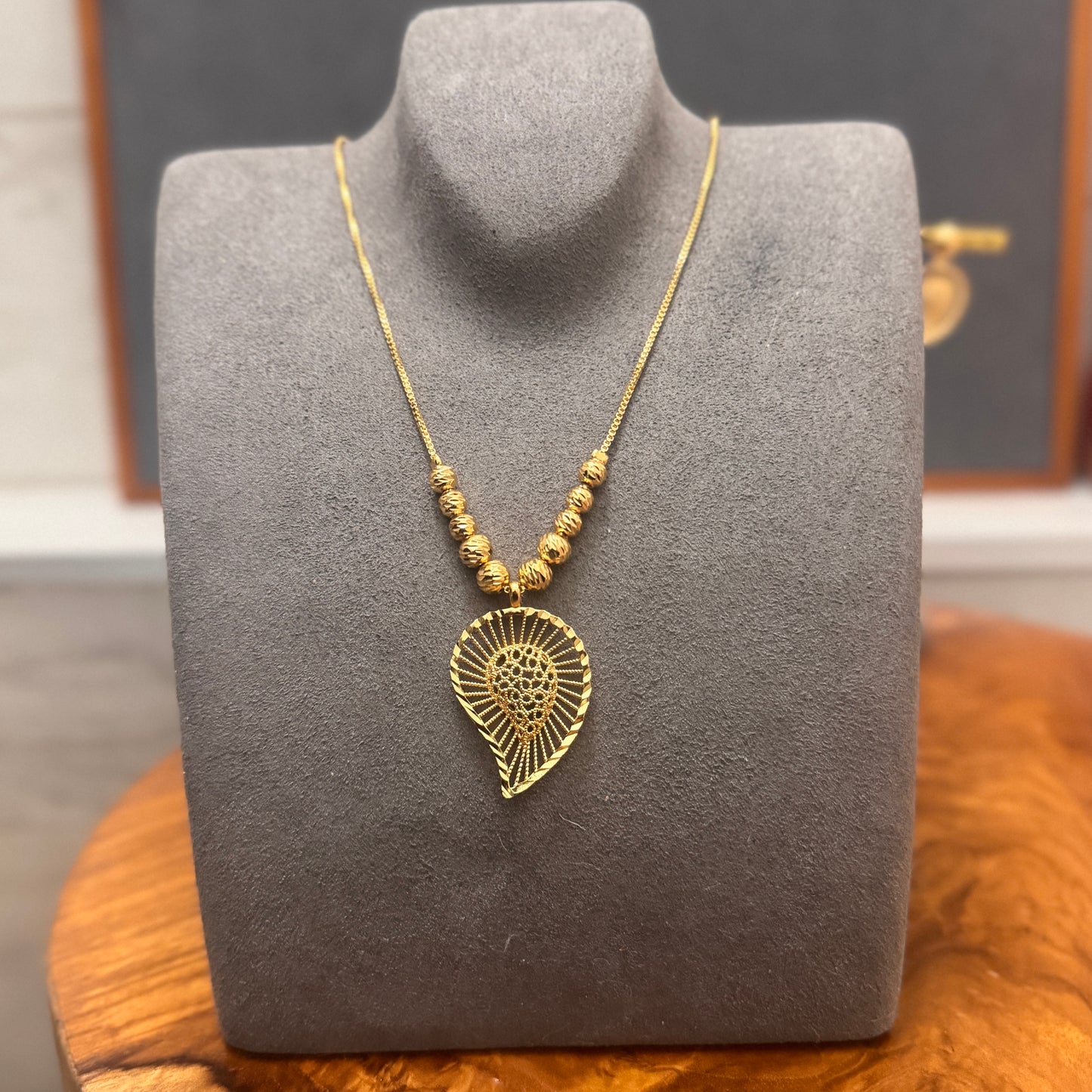 24k Gold Plated Jewelry Set, Gold Necklace & Earrings Set