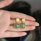 Jade earrings, Green jade Earrings