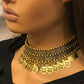 Coin Gold Necklace, Chokers Necklace