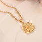 Gold Jewelry Set, Gold Necklace & Earrings