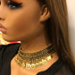 Coin Gold Necklace, Chokers Necklace