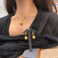 Gold Bead Jewelry Set, Gold Necklace