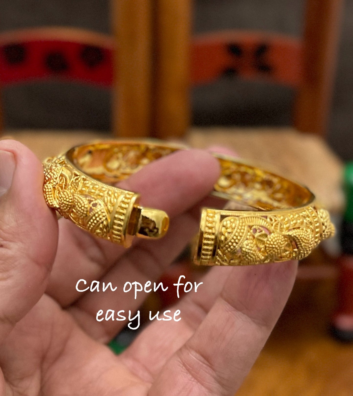 Gold Bangles for Women, 24k Dubai Gold Plated Bangles