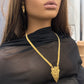 24k Dubai Gold Plated Jewelry Set, Gold Necklace & Earrings Set