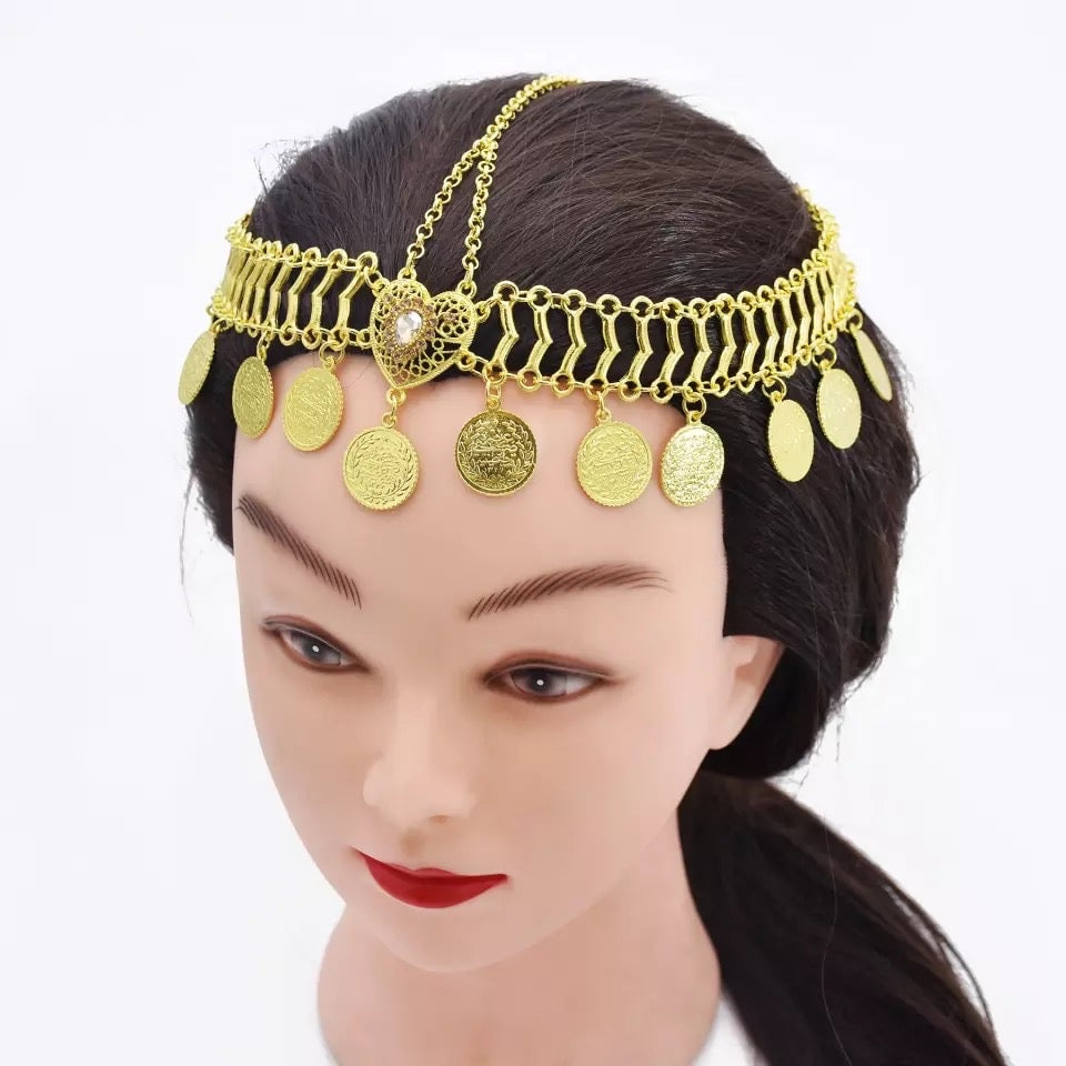 Gold Coin Hair jewelry