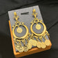 Gold Drop earrings, Coin earnings