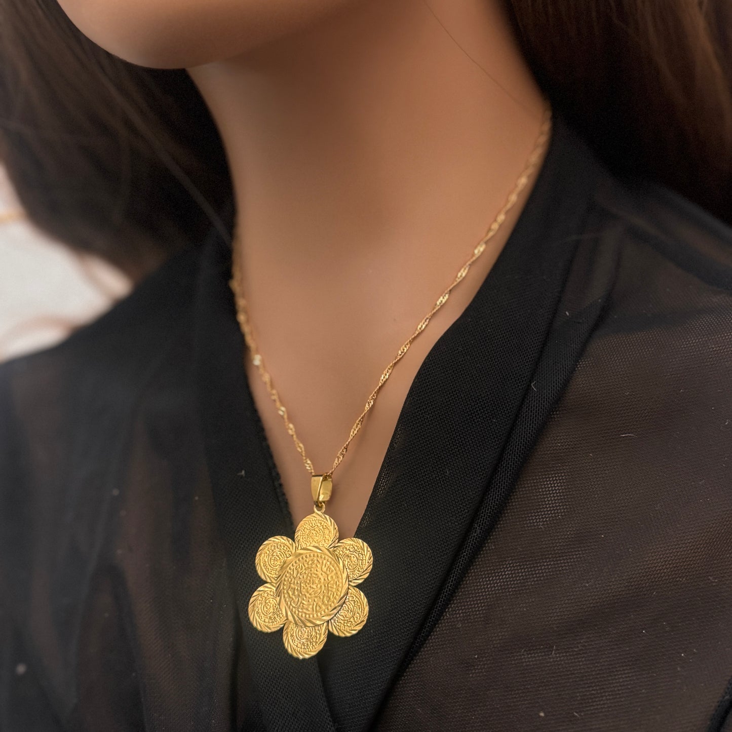 Coin Necklace, Lira Necklace