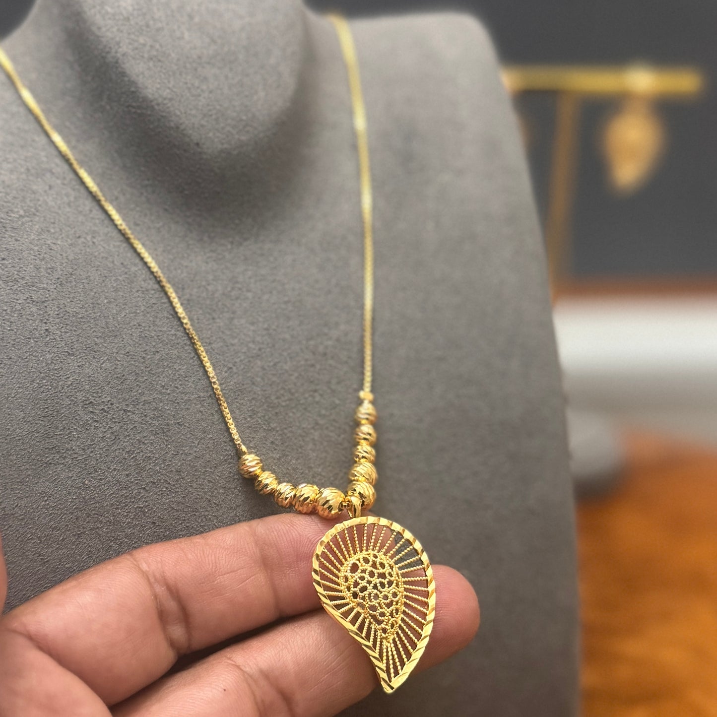 24k Gold Plated Jewelry Set, Gold Necklace & Earrings Set