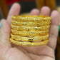 Geometric Gold Plated Bangles