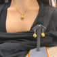 Gold Bead Jewelry Set, Gold Necklace