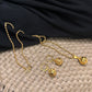 Gold Bead Jewelry Set, Gold Necklace