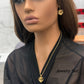 24k Gold Plated Jewelry Set, Gold Necklace & Earrings Set