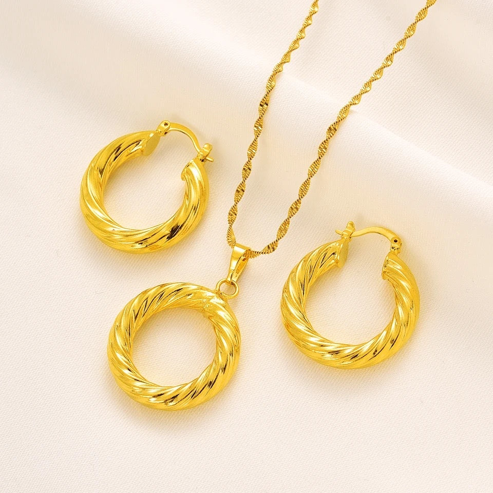 Gold Jewelry Set, African Jewelry
