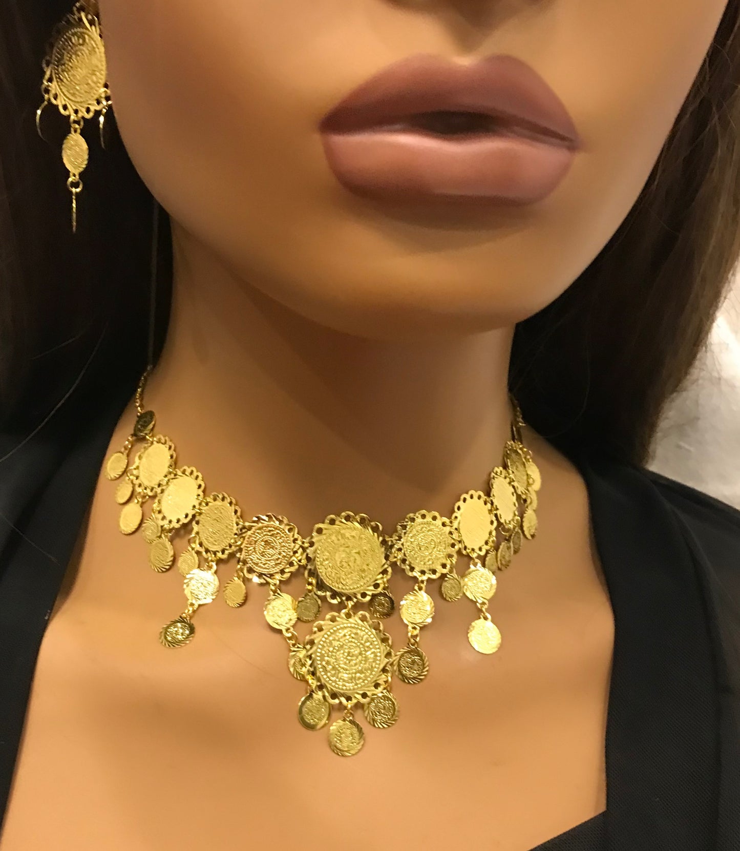 Gold Coin Jewelry Set