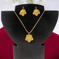 Flower Jewelry Set, Gold Jewelry Set