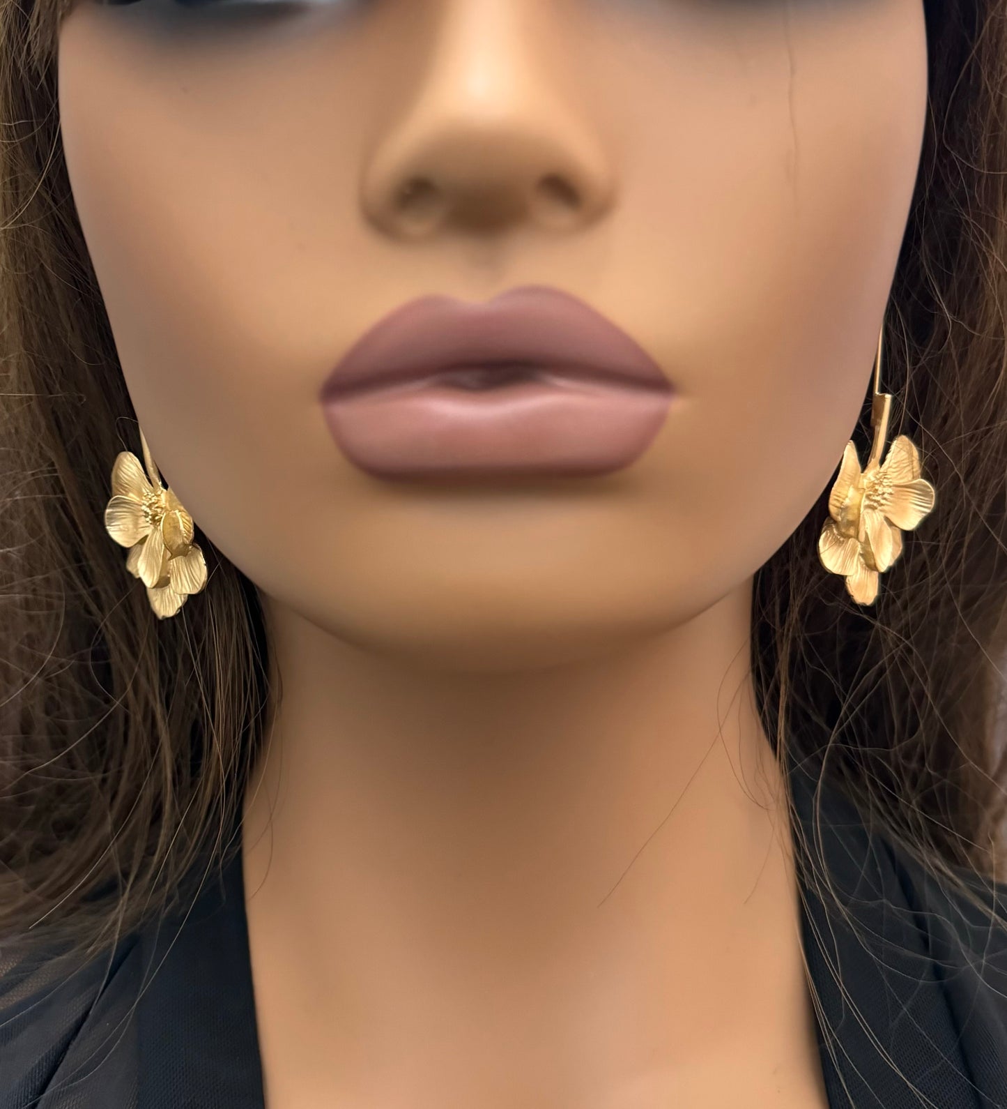 Statement Flower Drop Earrings
