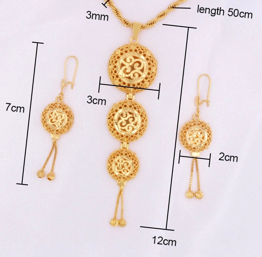 Wedding Gold Jewelry Set, Statement Jewelry