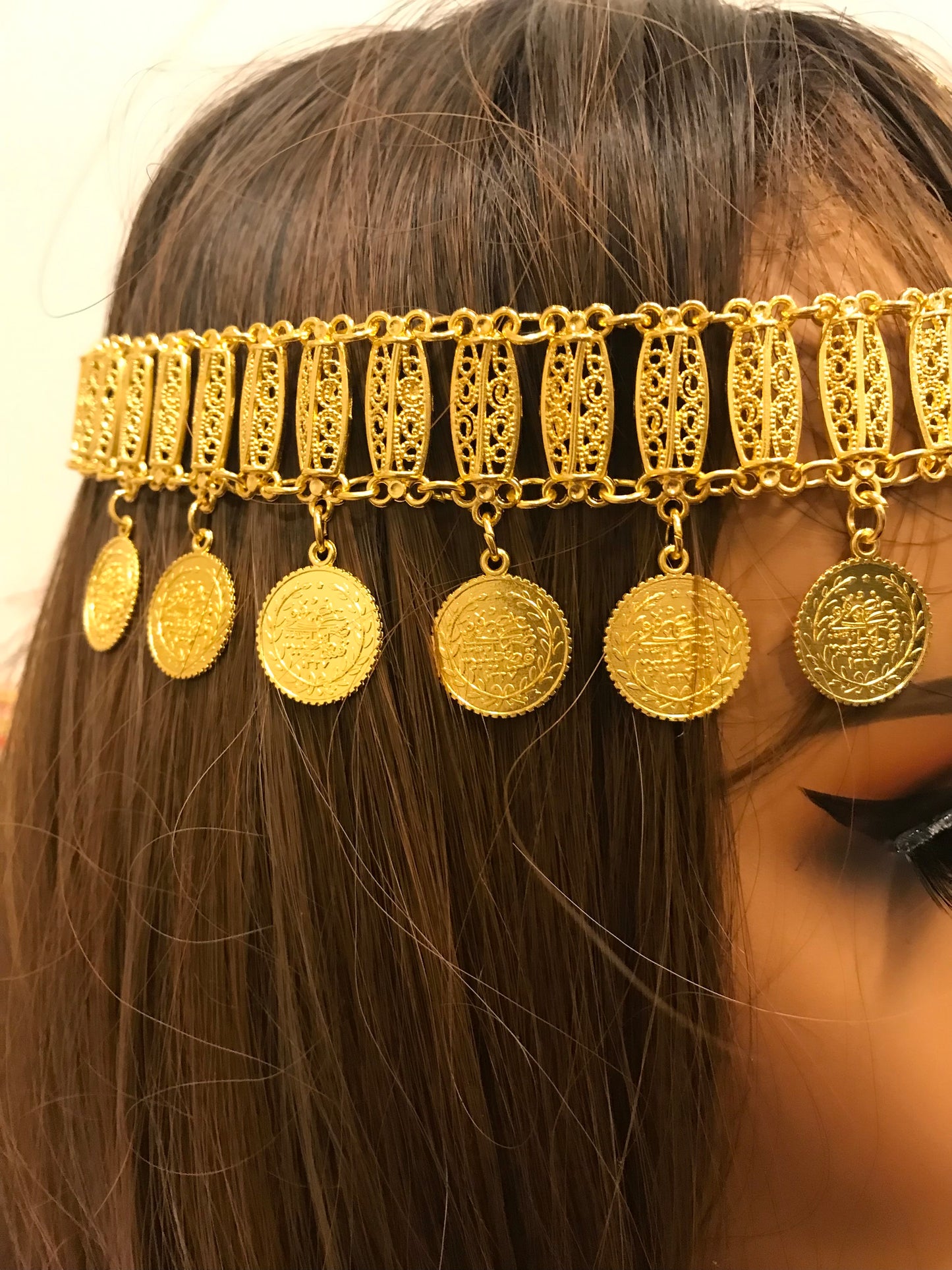 Gold Coin Hair Jewelry,
