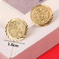 Stud Earrings, Gold Coin Stud Earrings