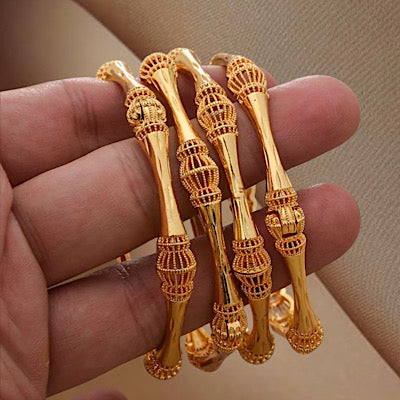 Gold Bangles, Modern Gold Bangles, 24K Dubai Gold Plated Bangles