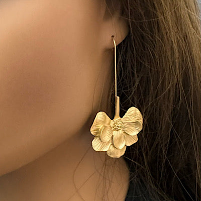 Statement Flower Drop Earrings