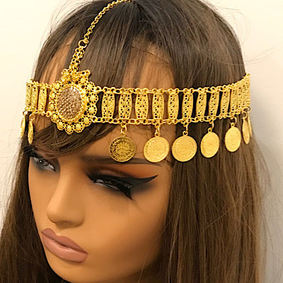 Gold Coin Hair Jewelry,