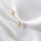 Stud Earrings, Minimalist 'X' Earrings