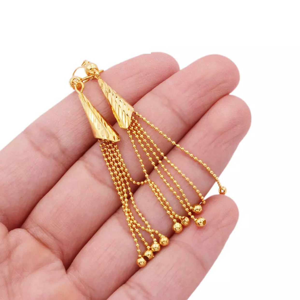 Gold Tassel Earrings