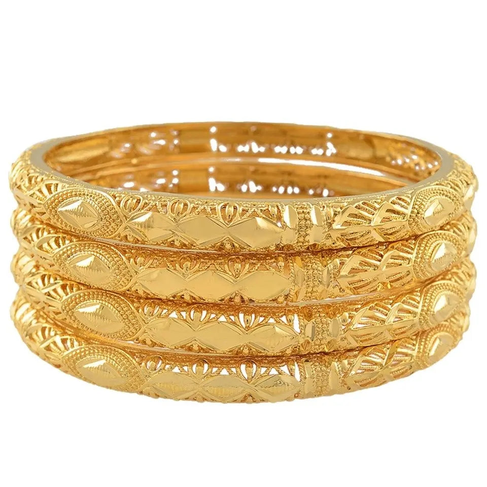 Indian Bridal Bangles, 24k Gold Plated Bangles