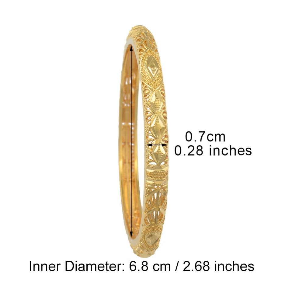 Indian Bridal Bangles, 24k Gold Plated Bangles