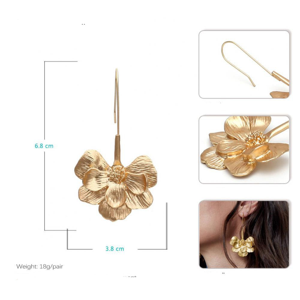 Statement Flower Drop Earrings