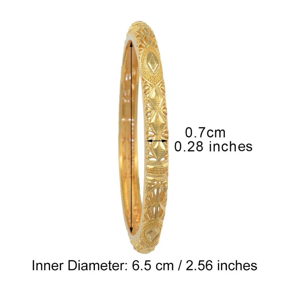 Indian Bridal Bangles, 24k Gold Plated Bangles