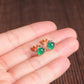 Green Stud Earrings