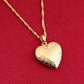 Heart Necklace, Photo Locket Necklace, Gold Heart Necklace, Gift for Her
