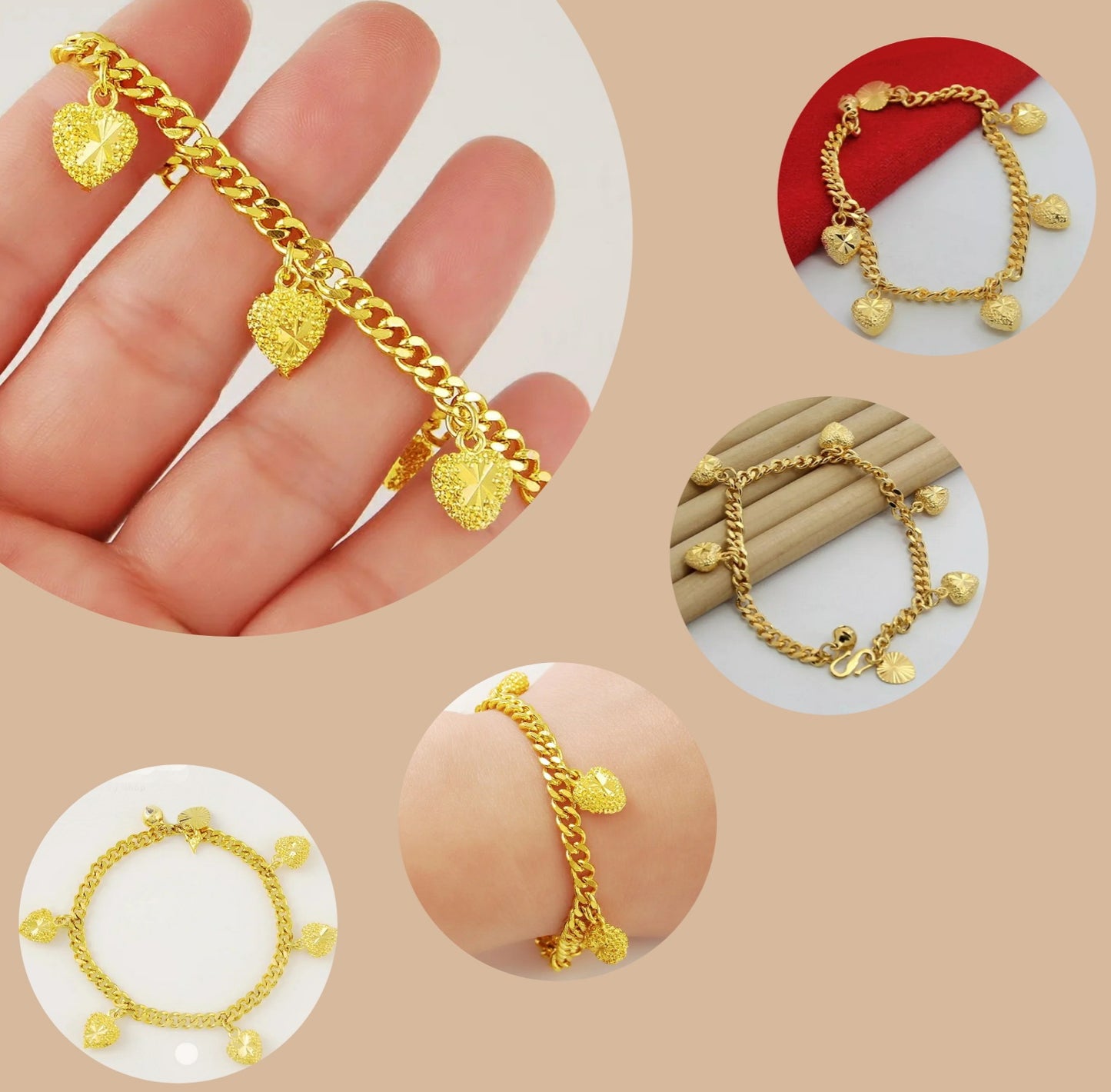 Charm Bracelet, Gold Bracelet