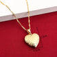Heart Necklace, Photo Locket Necklace, Gold Heart Necklace, Gift for Her