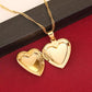Heart Necklace, Photo Locket Necklace, Gold Heart Necklace, Gift for Her